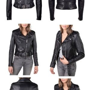 COPY - Women's Cropped Perfecto Leather Jacket